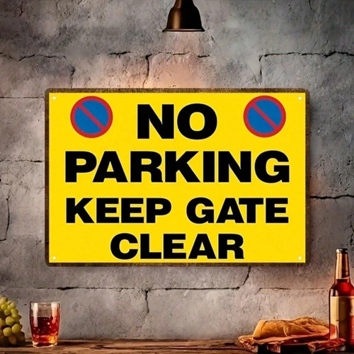 Metal sign parking keep - metal,